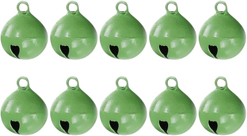 Bright Green 10PCS 14mm Jingle Bells For DIY Keychains Pet Jewelry Festival Decorations - Image 1